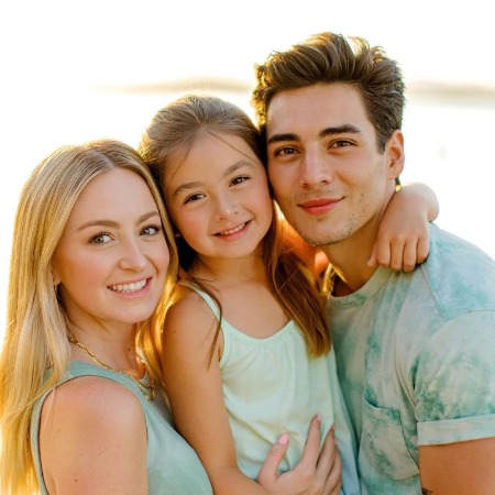 Chance Perez with his wife and daughter Brooklyn Louise Smith Perez.